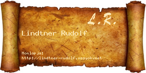 Lindtner Rudolf névjegykártya
